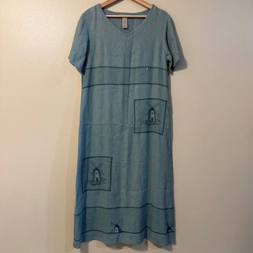 Sweet Jessie Women's 100% Linen Dress M